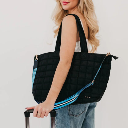 Daydreamer Quilted Tote Bag Black