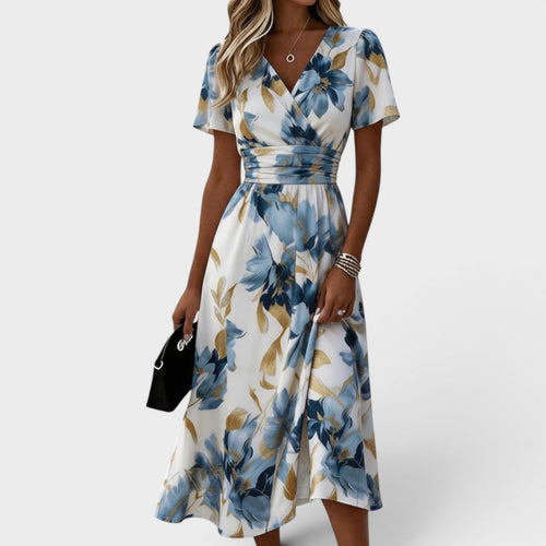 Carmen - Soft-Touch Floral Wrap Maxi Dress