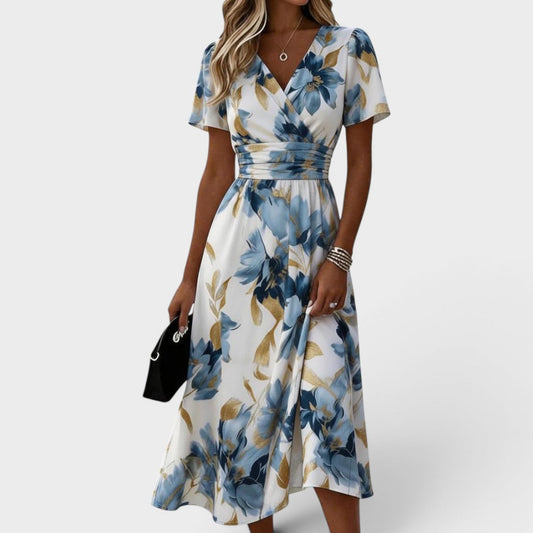 Carmen - Soft-Touch Floral Wrap Maxi Dress