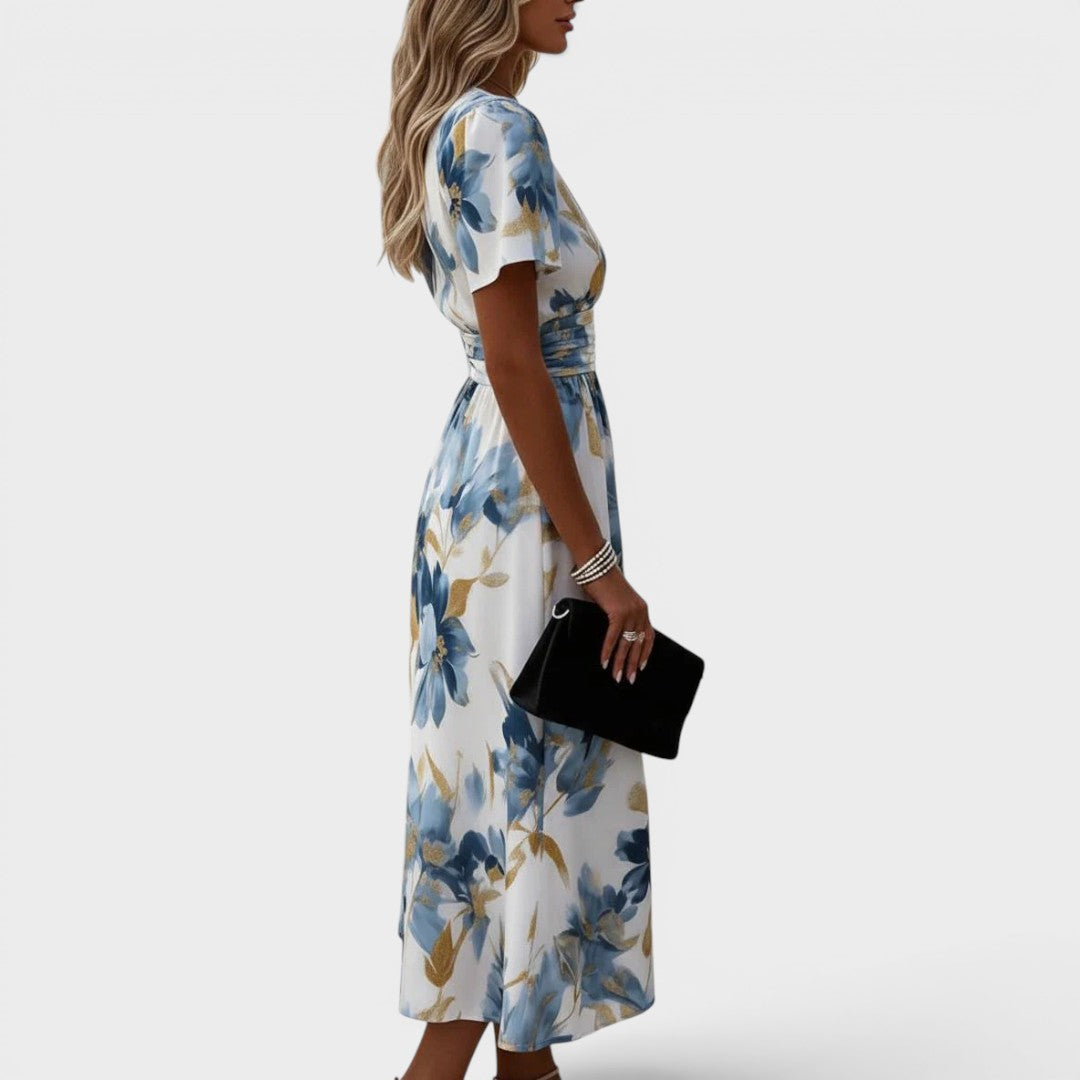 Carmen - Soft-Touch Floral Wrap Maxi Dress