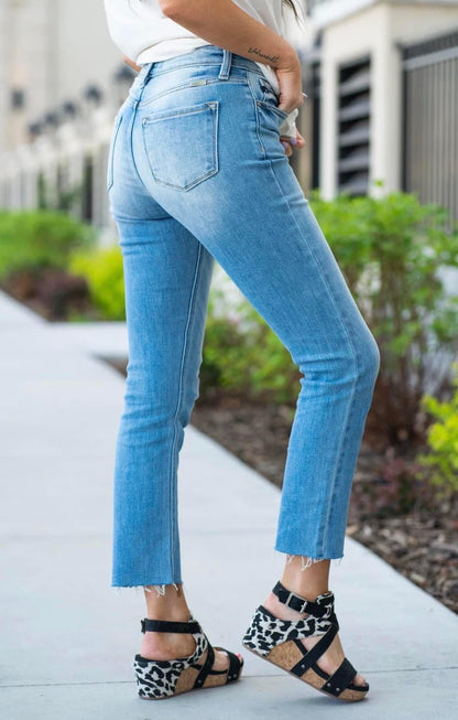 KanCan Emily Button Down Straight Jean
