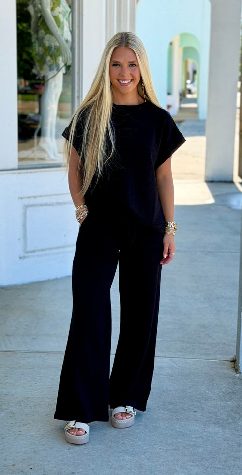 Cotton Slub 2PC Set Black