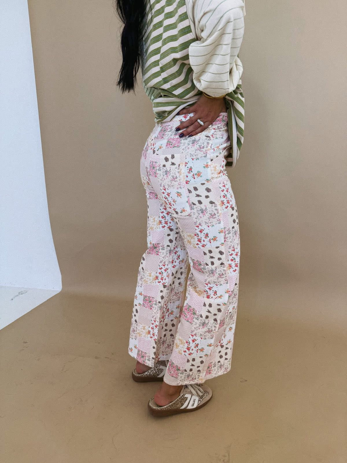 Garden Party Patchwork Wide Leg Pant