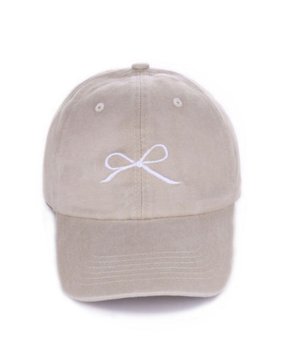 Embroidered Bow Hat