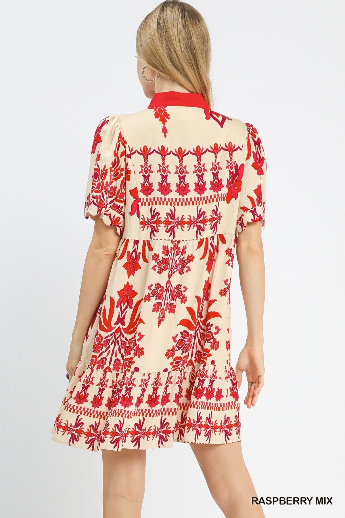 UMGEE Raspberry Floral Print Dress