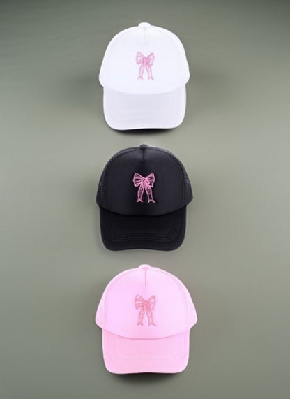 Bow Embroidered Trucker Hat
