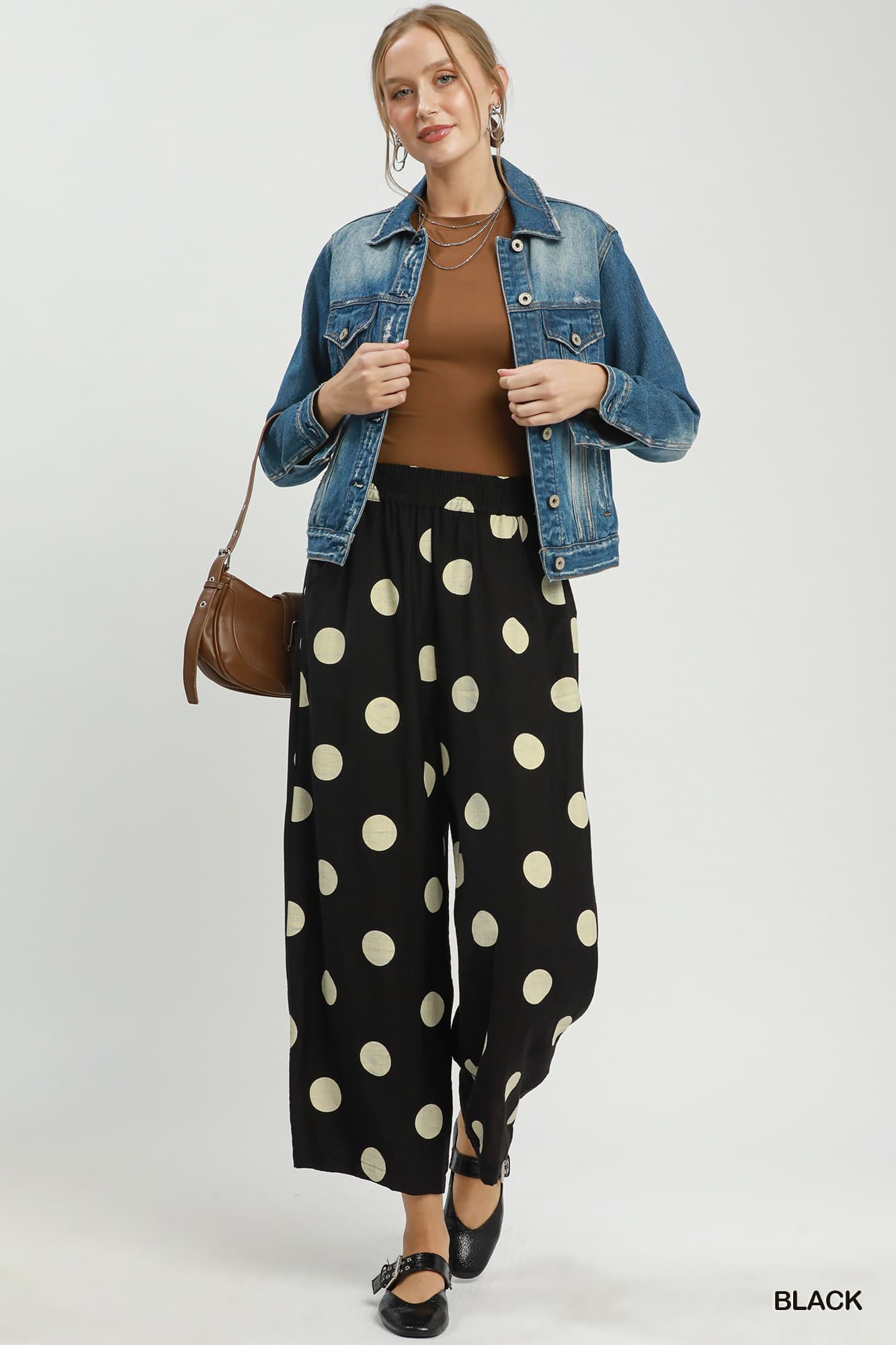 UMGEE Ashley Polka Dot Pant Black