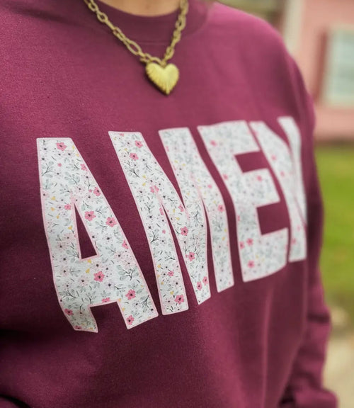 AMEN Floral Print Sweatshirt