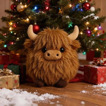 🔥 THE VIRAL EMOTIONAL SUPPORT PLUSH! 🐂 Highland Cow Plush 💖 Soft, Cuddly & Perfect for Stress Relief