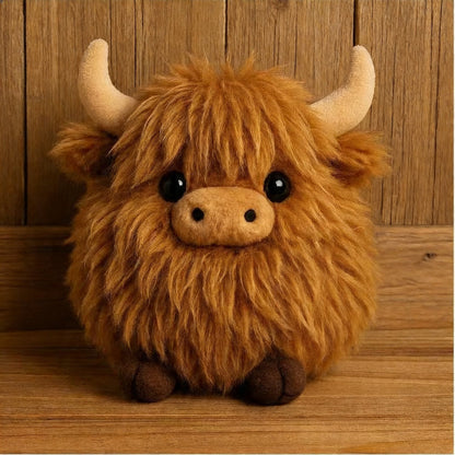 🔥 THE VIRAL EMOTIONAL SUPPORT PLUSH! 🐂 Highland Cow Plush 💖 Soft, Cuddly & Perfect for Stress Relief