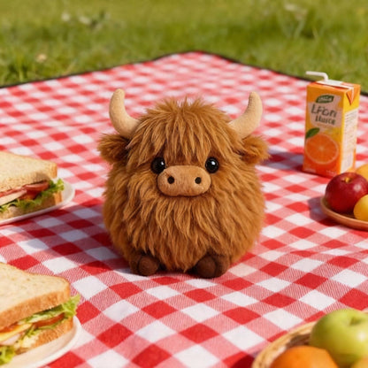 🔥 THE VIRAL EMOTIONAL SUPPORT PLUSH! 🐂 Highland Cow Plush 💖 Soft, Cuddly & Perfect for Stress Relief