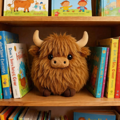 🔥 THE VIRAL EMOTIONAL SUPPORT PLUSH! 🐂 Highland Cow Plush 💖 Soft, Cuddly & Perfect for Stress Relief