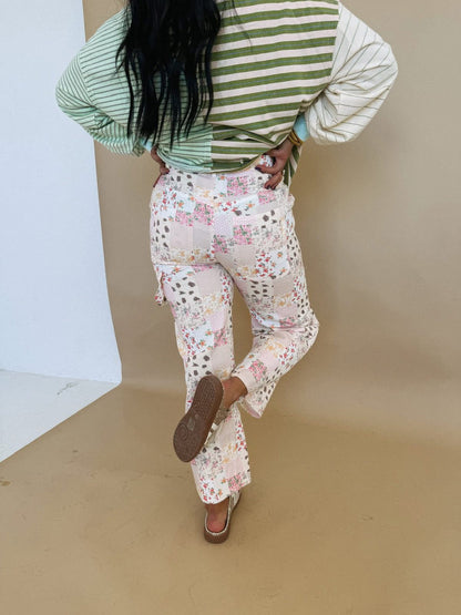 Garden Party Patchwork Wide Leg Pant