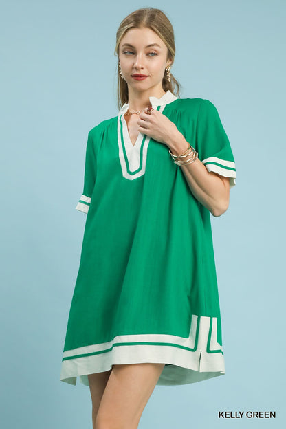UMGEE Chelsea Two Tone Dress Green