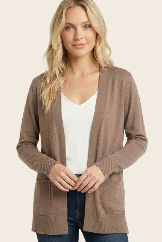 Basic Everyday Cardigan Mocha