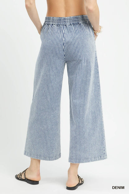 UMGEE Stripe Washed Denim Pant