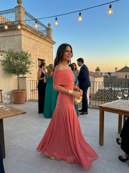 Kaida - Draped Off-Shoulder Dress