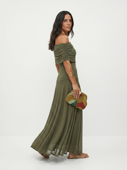 Kaida - Draped Off-Shoulder Dress