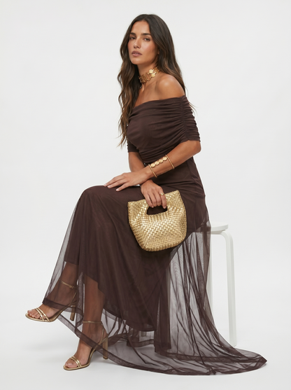Kaida - Draped Off-Shoulder Dress
