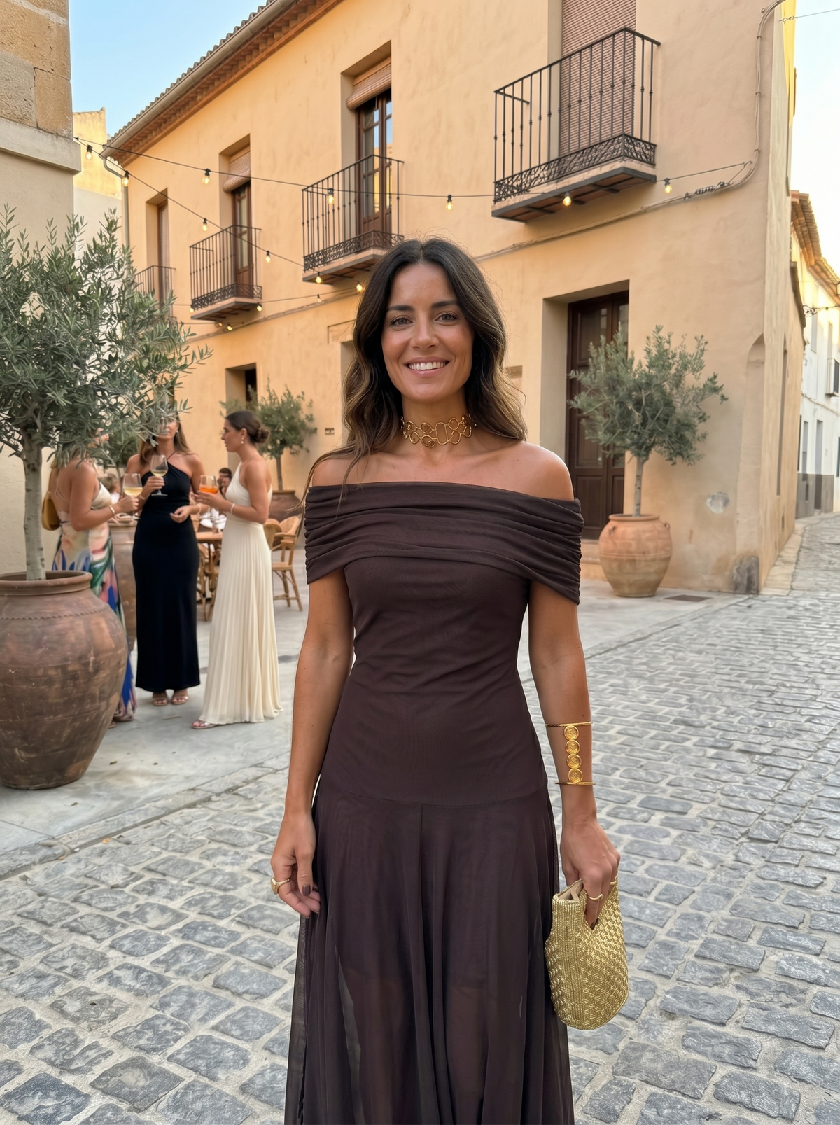 Kaida - Draped Off-Shoulder Dress