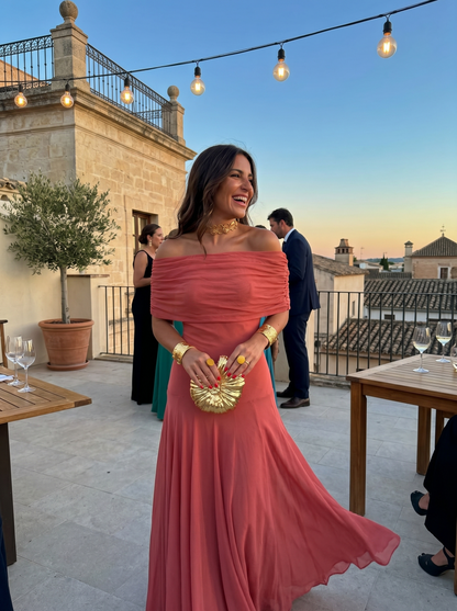 Kaida - Draped Off-Shoulder Dress