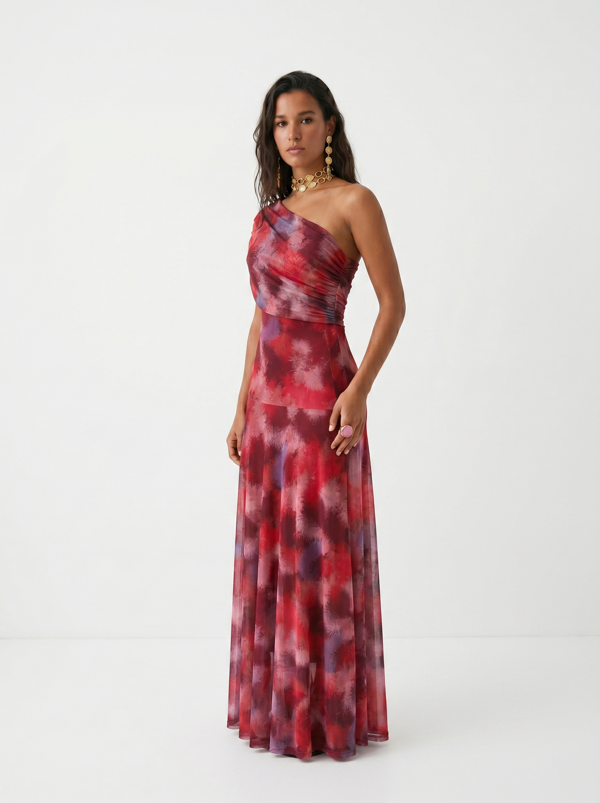 Kaida - Draped Off-Shoulder Dress