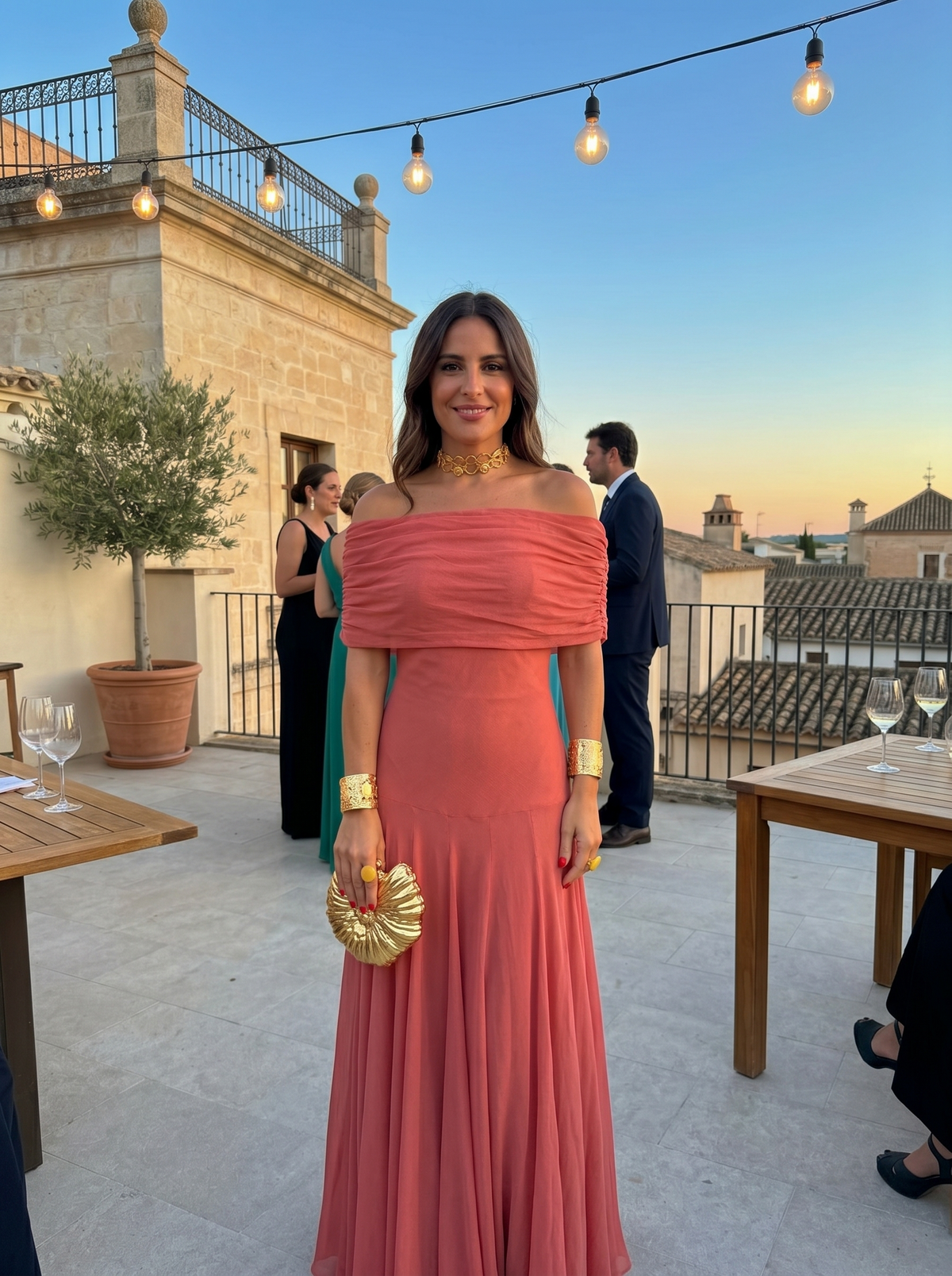Kaida - Draped Off-Shoulder Dress