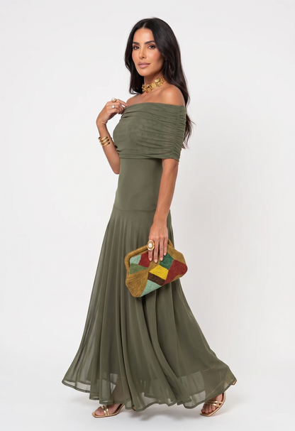 Kaida - Draped Off-Shoulder Dress