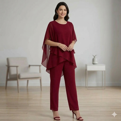 Jessenia - Layered Tunic and Trousers Set