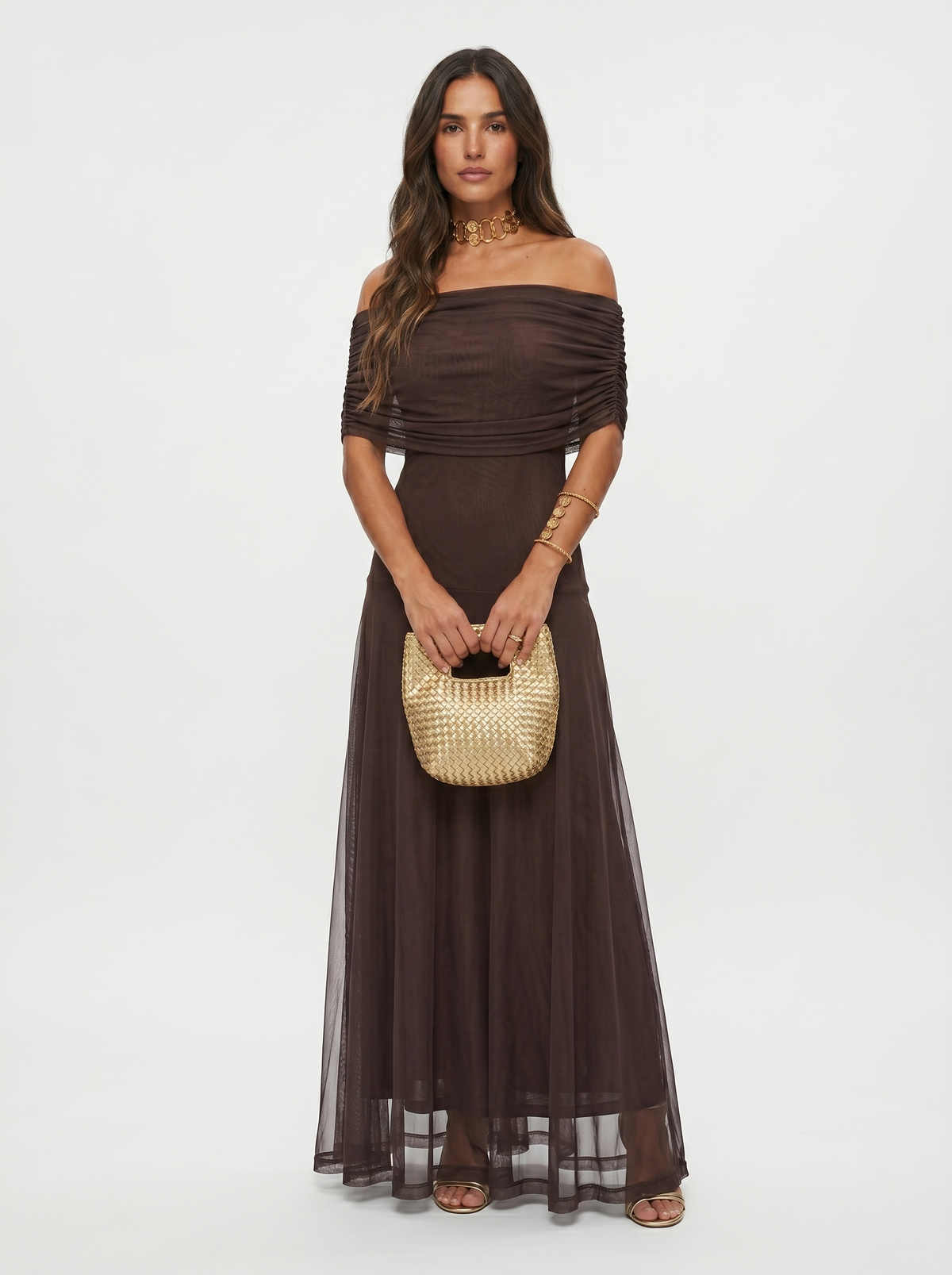 Kaida - Draped Off-Shoulder Dress