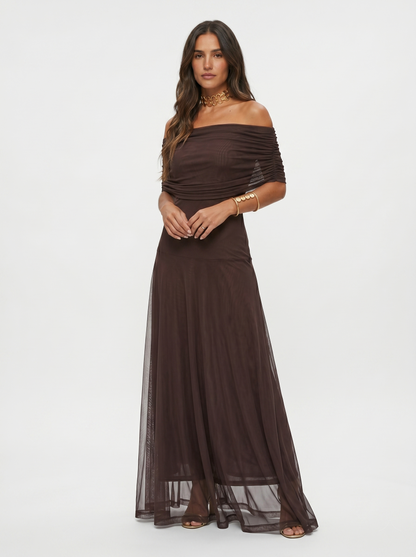 Kaida - Draped Off-Shoulder Dress