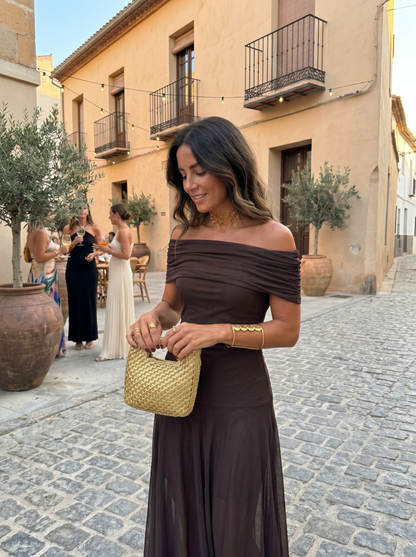 Kaida - Draped Off-Shoulder Dress