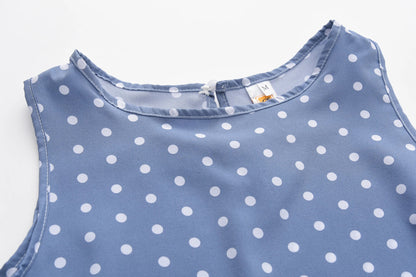 Robe d'été à pois jaune bohème
