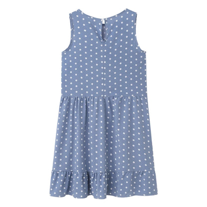 Robe d'été à pois jaune bohème