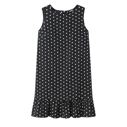Robe d'été à pois jaune bohème