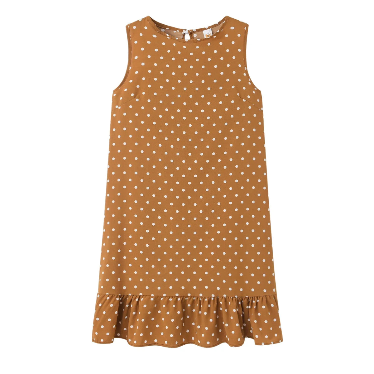 Robe d'été à pois jaune bohème