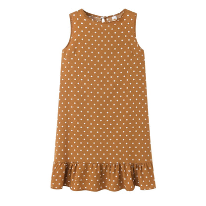 Robe d'été à pois jaune bohème