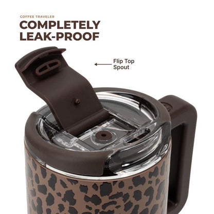 HydroJug Coffee Traveler 20oz Brown Leopard