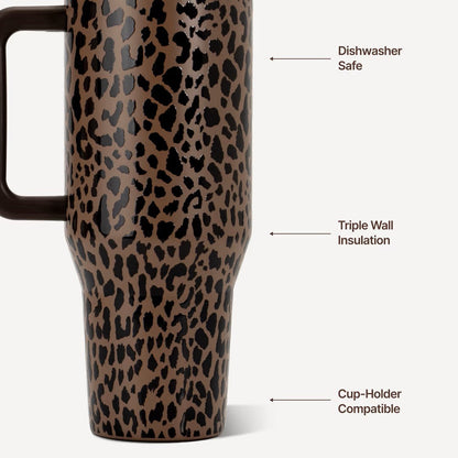 HydroJug Traveler 32oz Brown Leopard