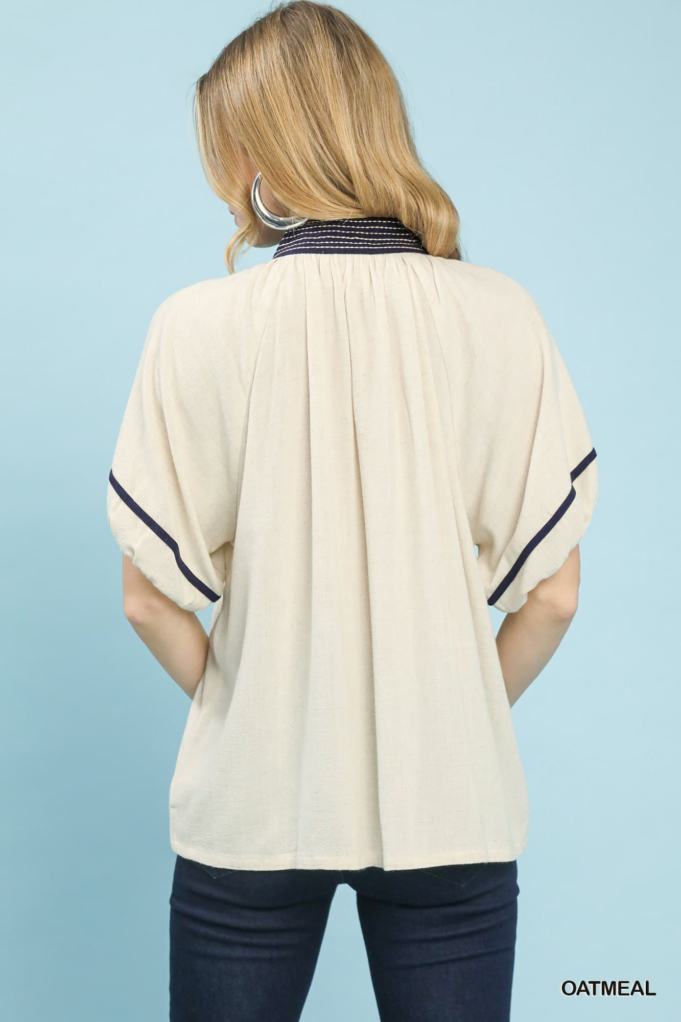 UMGEE Oatmeal Midnight Contrast Top