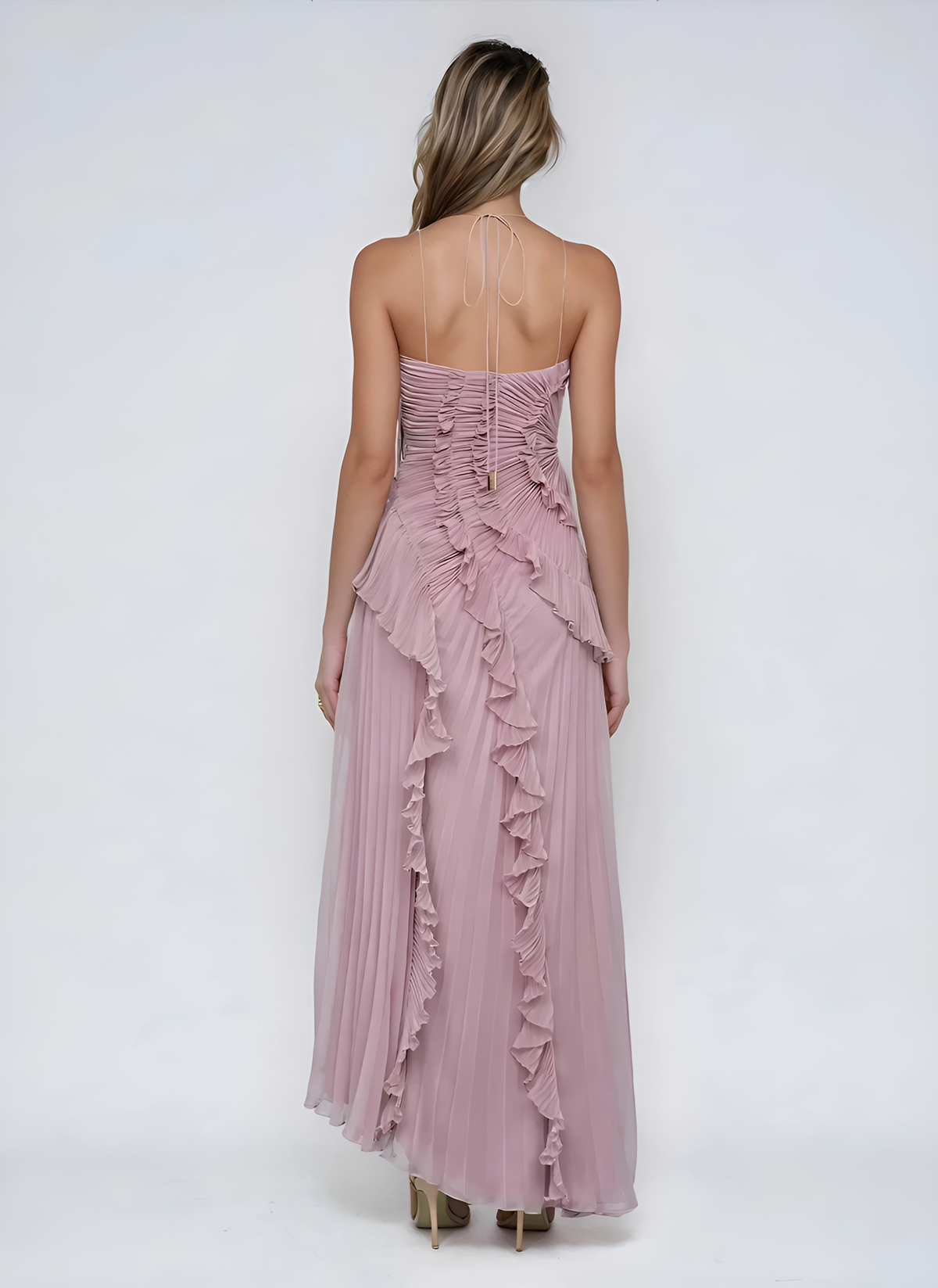 Sancia - Ruffle Pleated Midi Dress