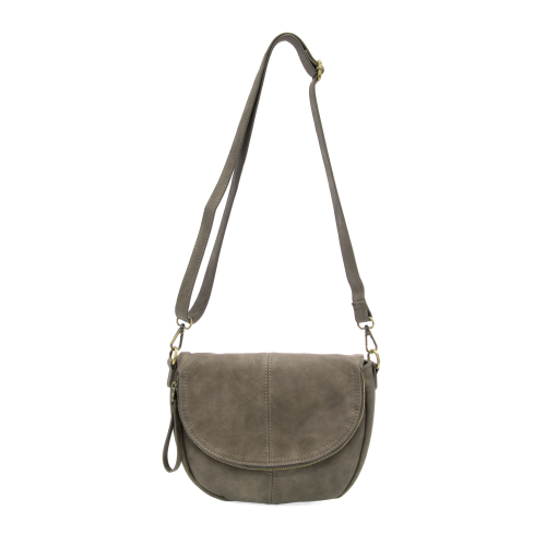 Joy Susan Helene Saddle Crossbody Bag Dark Taupe