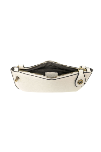 Joy Susan Mini Crossbody Wristlet Clutch White