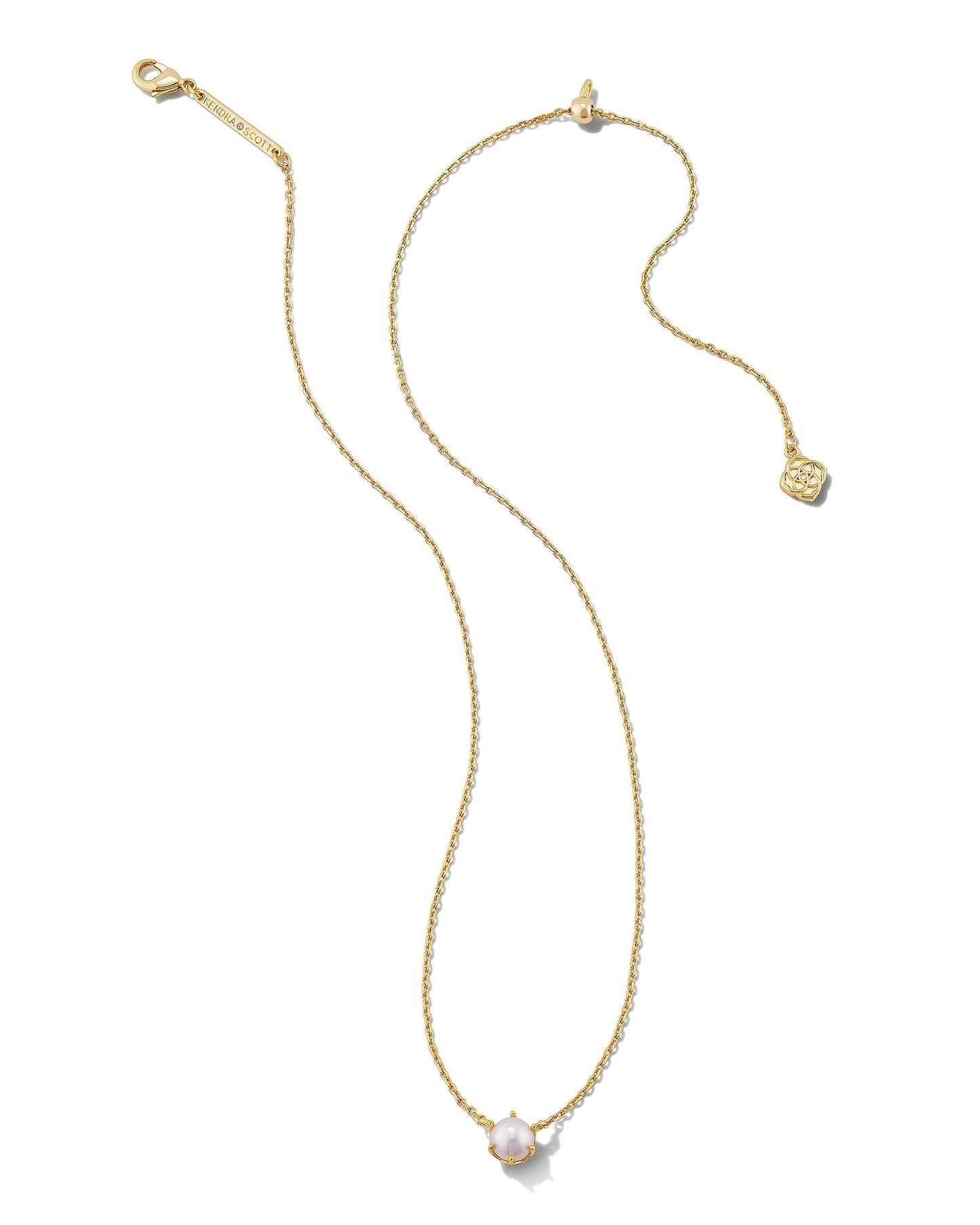KS ASHTON PEARL PENDANT NECKLACE GOLD