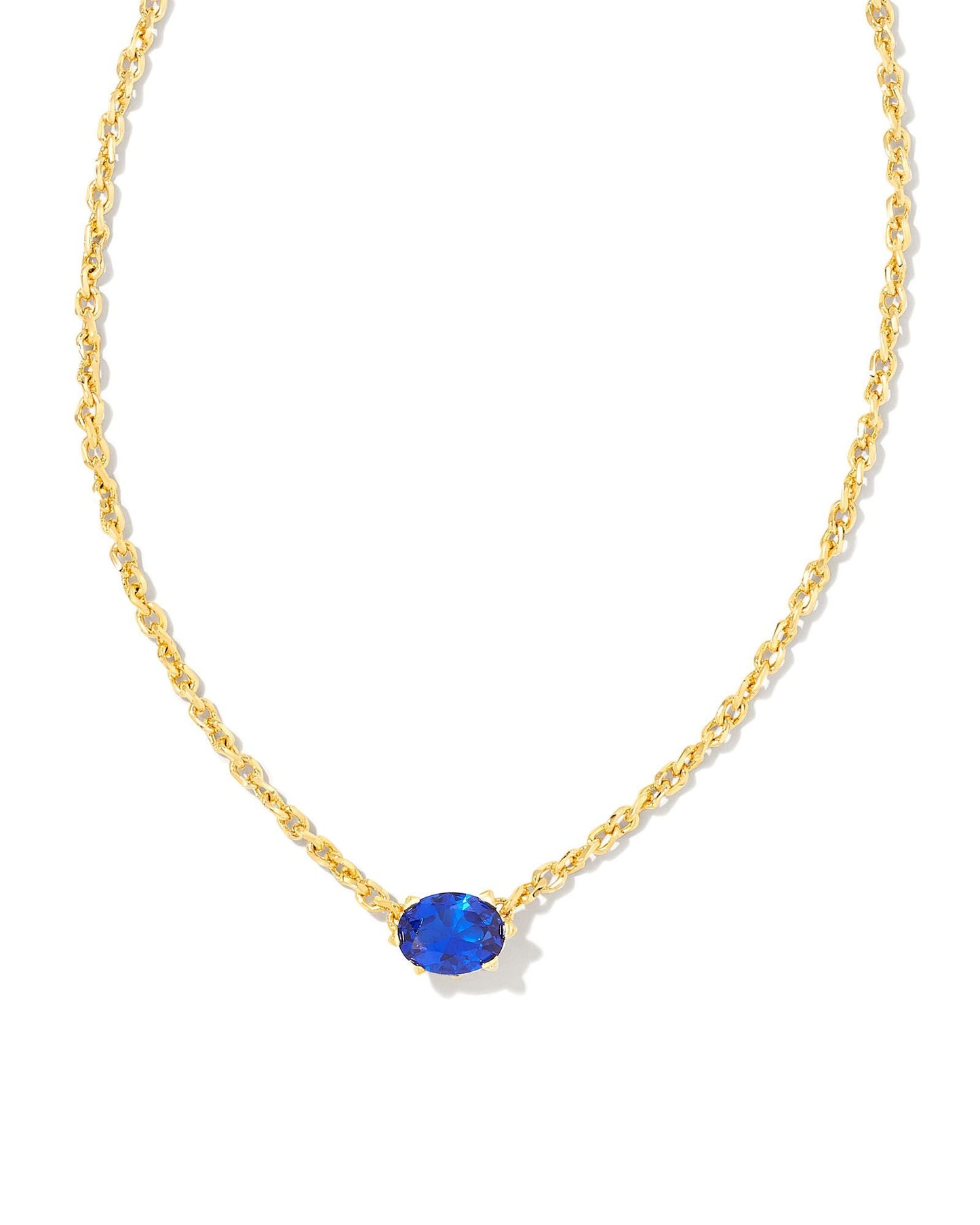 KS CAILIN CRYSTAL PENDANT NECKLACE GOLD