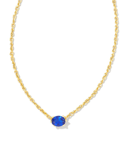 KS CAILIN CRYSTAL PENDANT NECKLACE GOLD