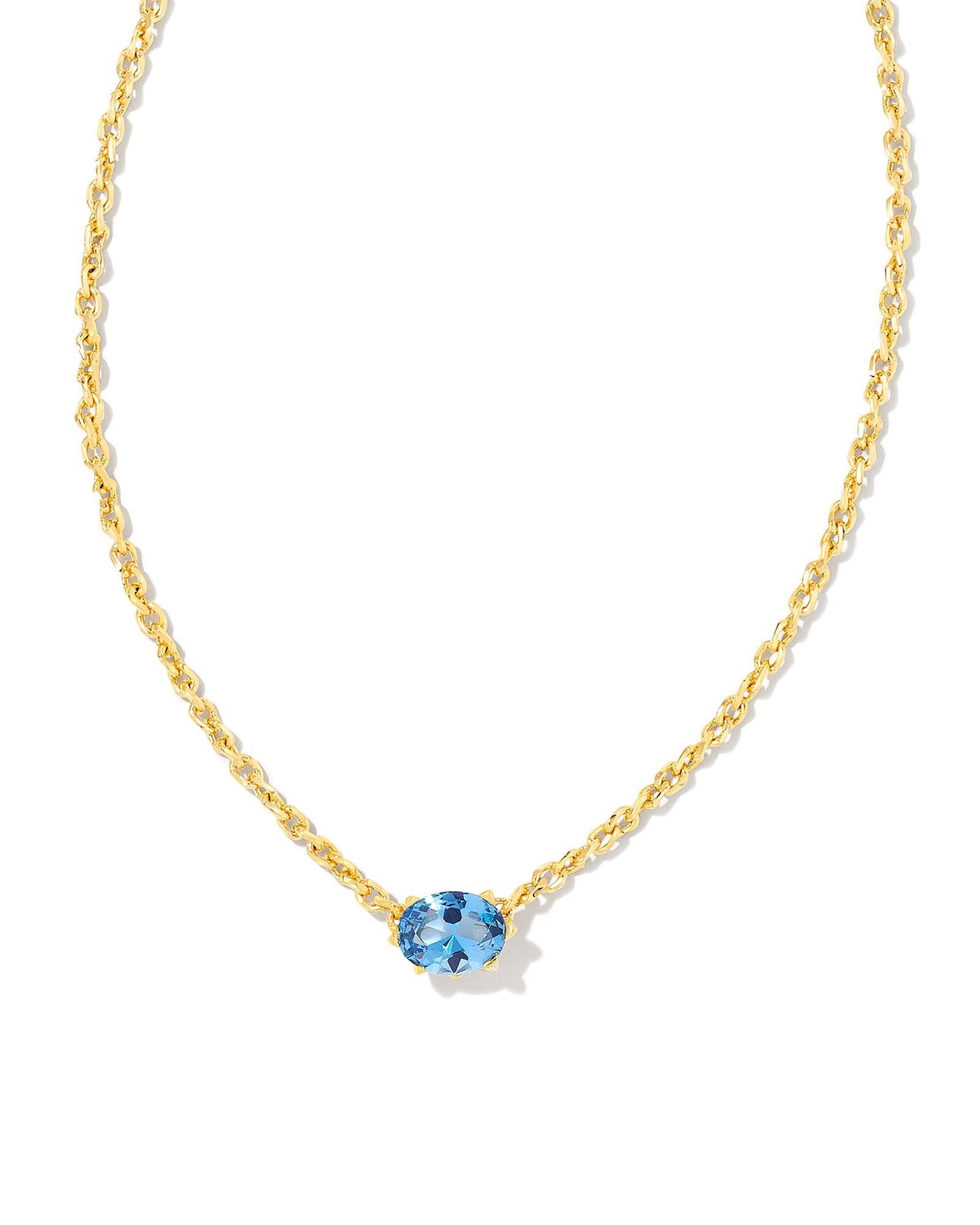 KS CAILIN CRYSTAL PENDANT NECKLACE GOLD