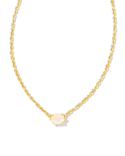 KS CAILIN CRYSTAL PENDANT NECKLACE GOLD