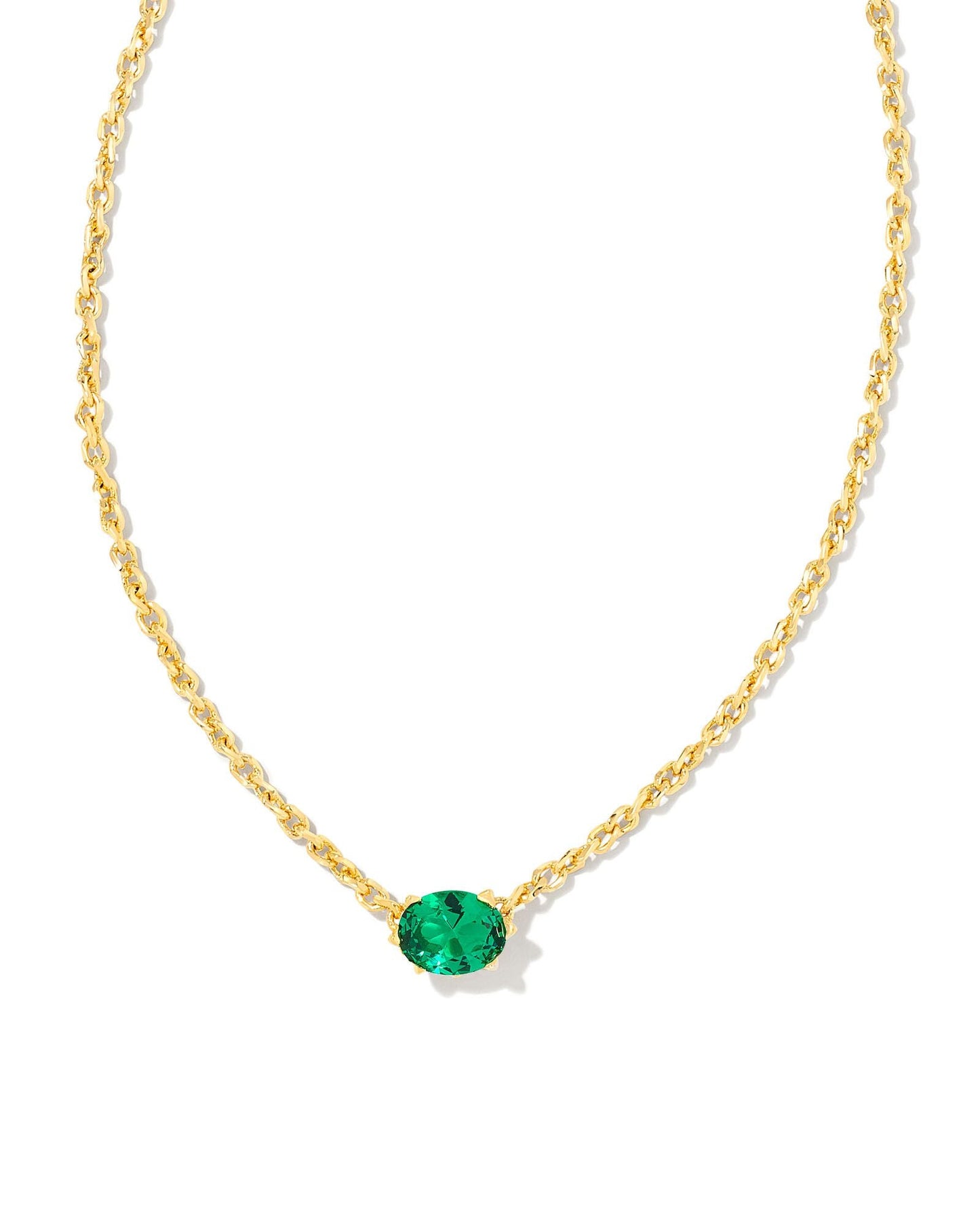 KS CAILIN CRYSTAL PENDANT NECKLACE GOLD