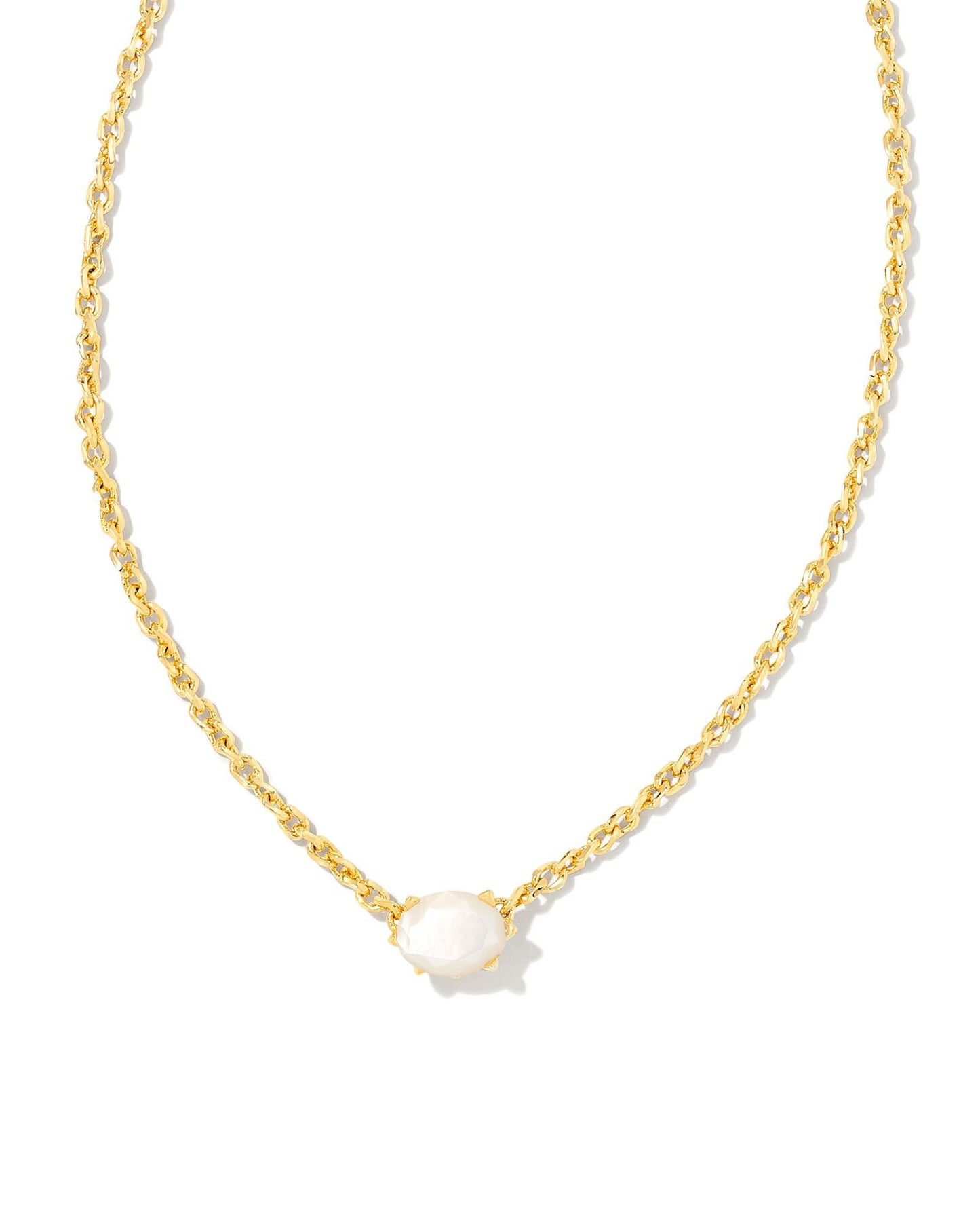 KS CAILIN CRYSTAL PENDANT NECKLACE GOLD